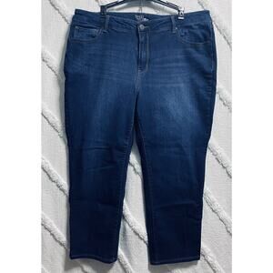 Time and True Dark Wash Straight Fit Jeans Size 20 Petite